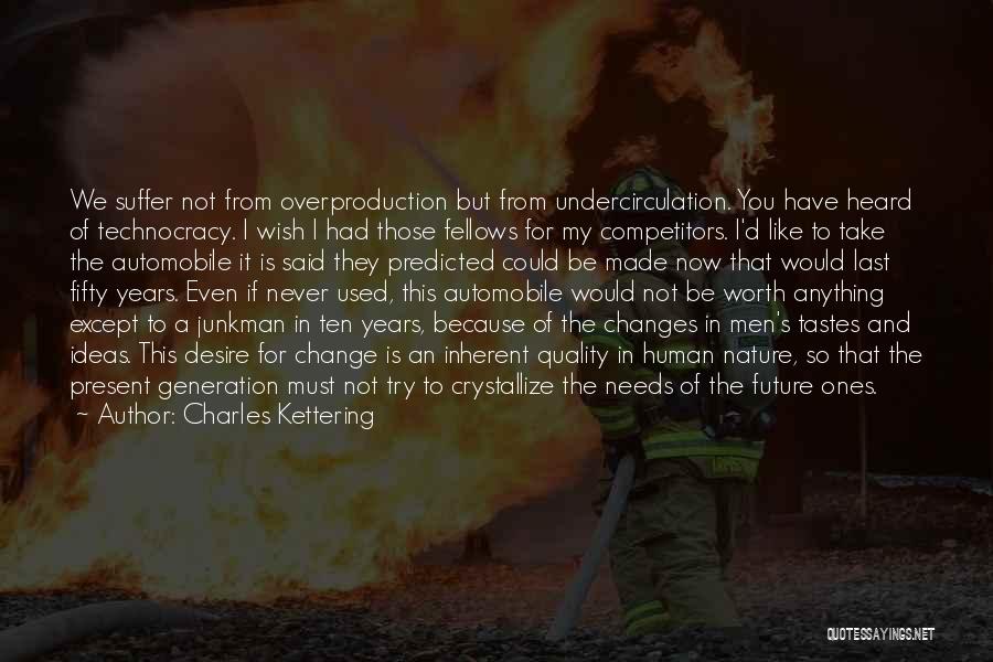 Change Because Of You Quotes By Charles Kettering