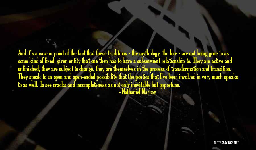 Change Being Inevitable Quotes By Nathaniel Mackey Change Being Inevitable Quotes By Nathaniel Mackey