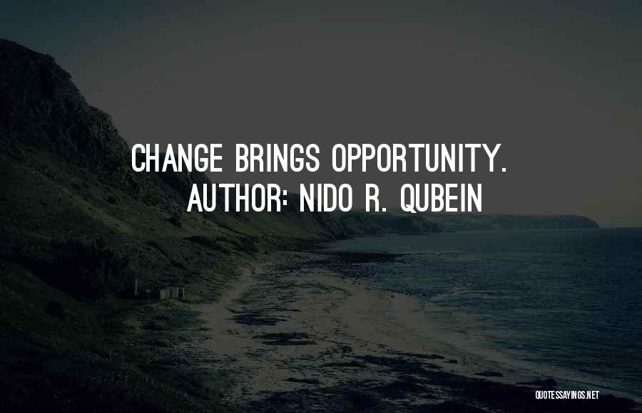 Change Brings Quotes By Nido R. Qubein