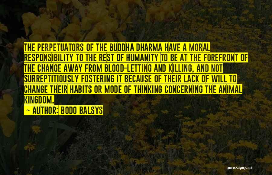 Change Buddha Quotes By Bodo Balsys