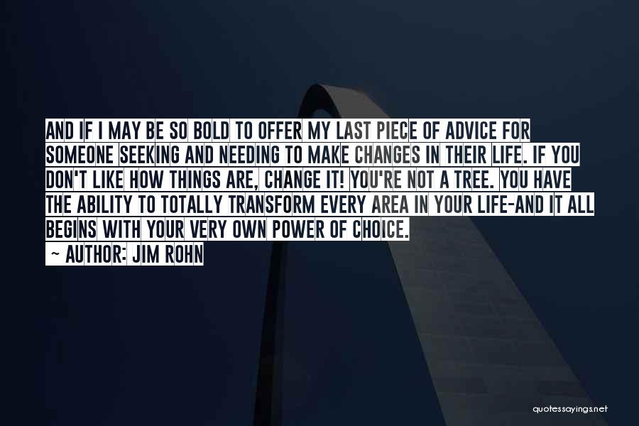 Change For Life Quotes By Jim Rohn