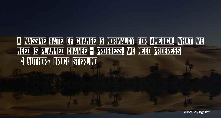 Change For Progress Quotes By Bruce Sterling