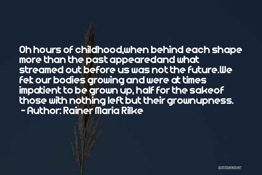 Change Growing Up Quotes By Rainer Maria Rilke