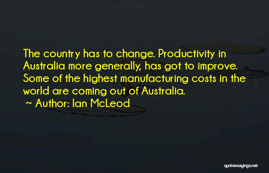 Change In Manufacturing Quotes By Ian McLeod
