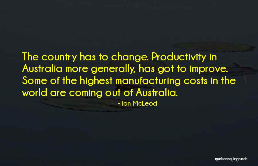 Change In Manufacturing Quotes By Ian McLeod