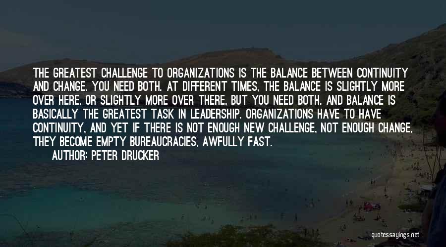 Change In Organizations Quotes By Peter Drucker