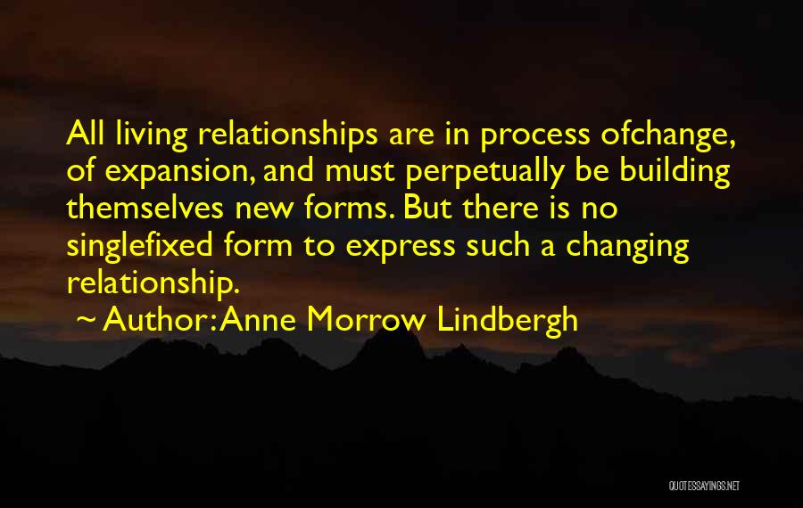 Change In Relationships Quotes By Anne Morrow Lindbergh