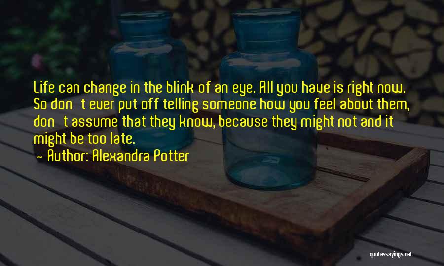 Change In The Blink Of An Eye Quotes By Alexandra Potter