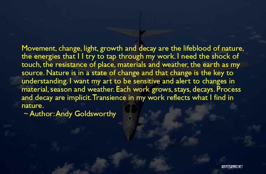 Change In The Weather Quotes By Andy Goldsworthy