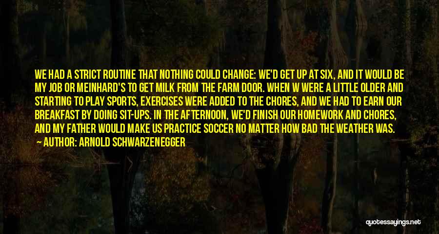 Change In The Weather Quotes By Arnold Schwarzenegger