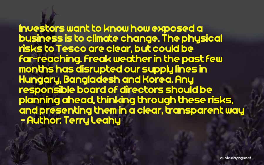 Change In The Weather Quotes By Terry Leahy