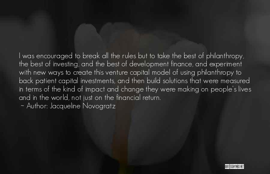 Change In The World Quotes By Jacqueline Novogratz
