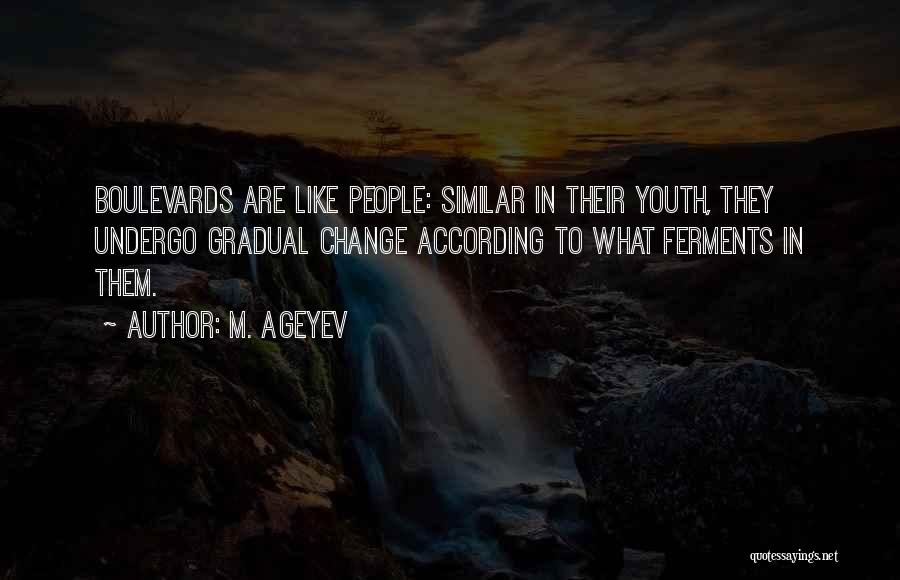 Change In Youth Quotes By M. Ageyev