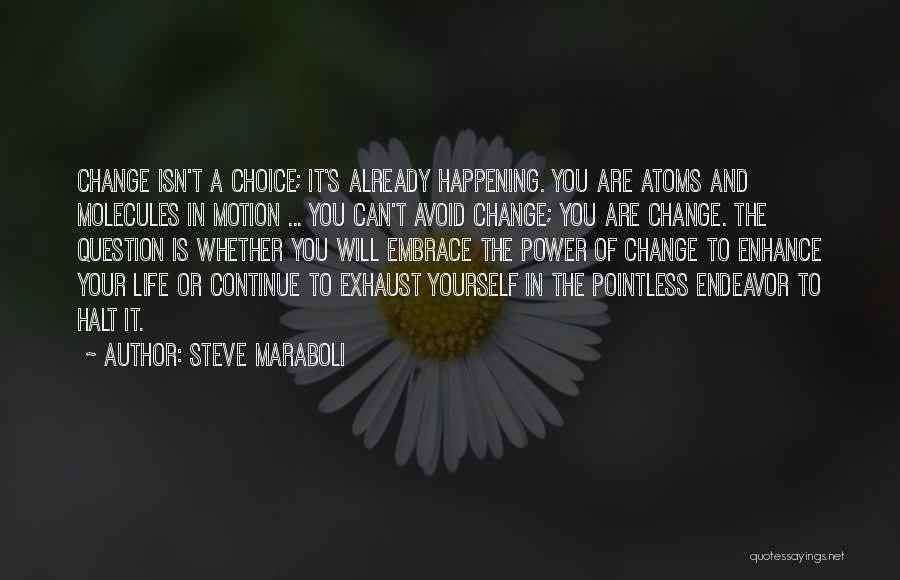 Change Is Happening Quotes By Steve Maraboli