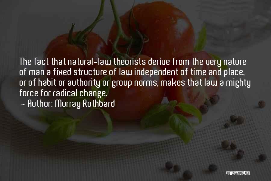 Change Law Nature Quotes By Murray Rothbard