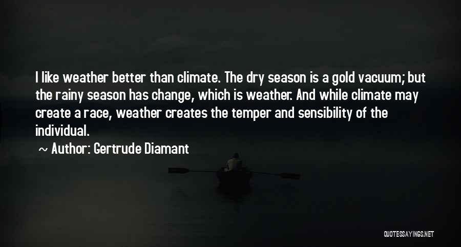 Change Like The Weather Quotes By Gertrude Diamant