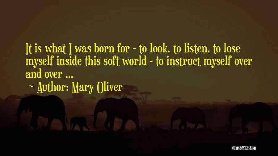 Change Mary Oliver Quotes By Mary Oliver