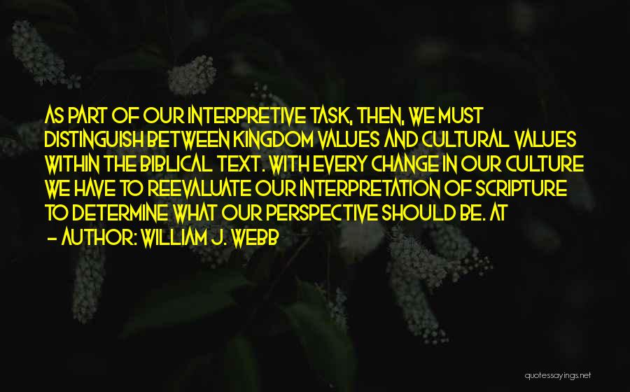 Change Of Perspective Quotes By William J. Webb