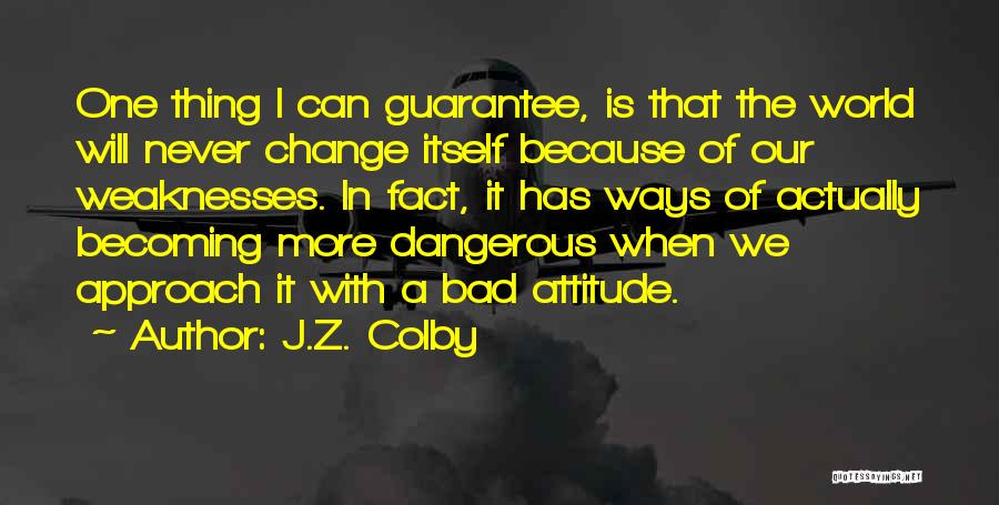 Change Our Attitude Quotes By J.Z. Colby