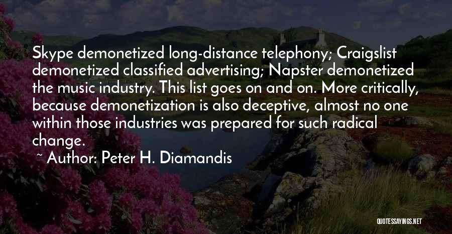 Change Skype Quotes By Peter H. Diamandis