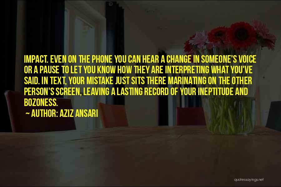 Change The Record Quotes By Aziz Ansari