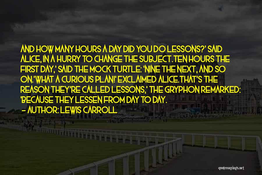 Change The Subject Quotes By Lewis Carroll