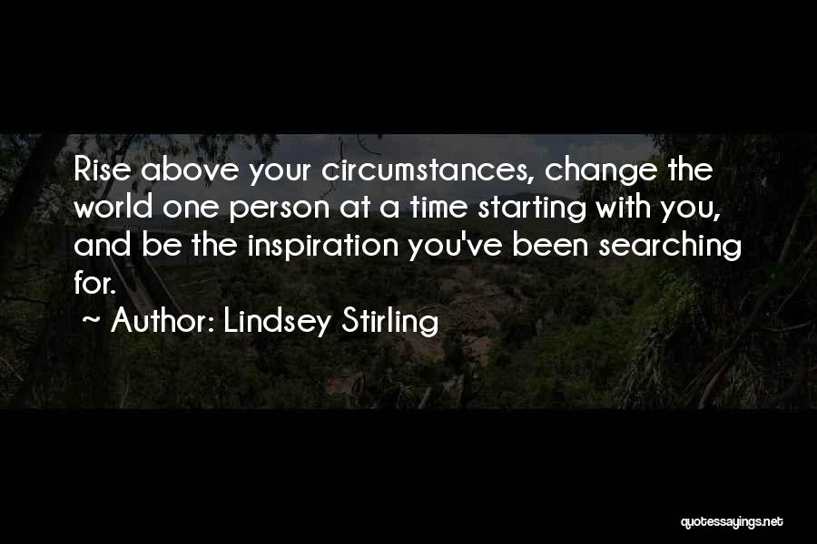 Change The World One Person Quotes By Lindsey Stirling