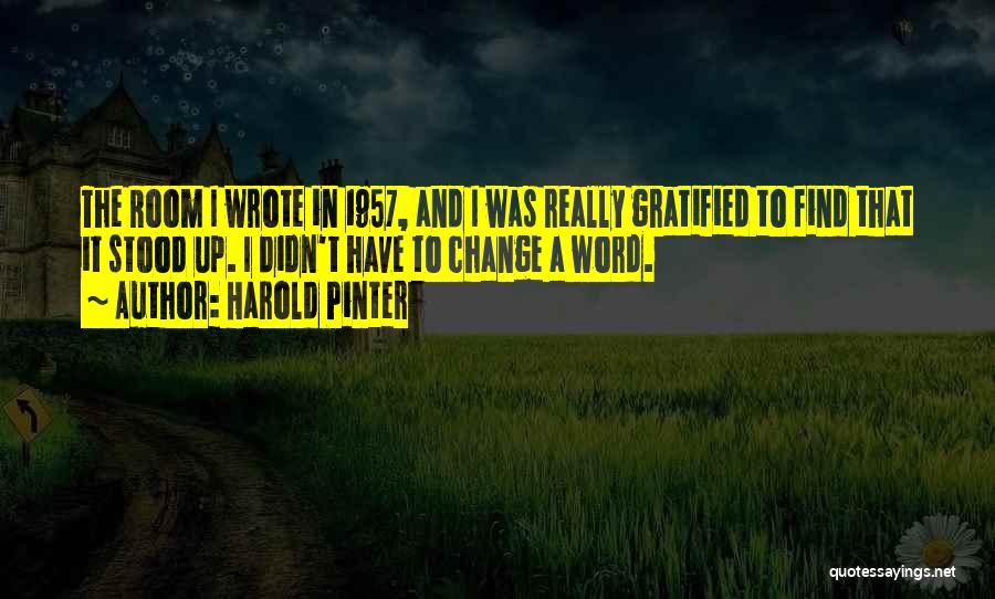 Change Word In Quotes By Harold Pinter