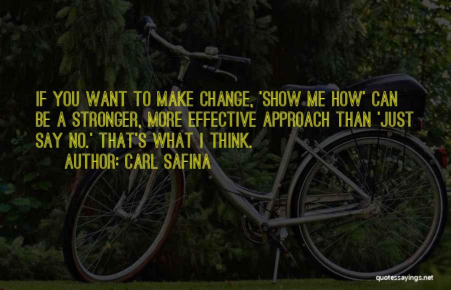 Change Your Approach Quotes By Carl Safina