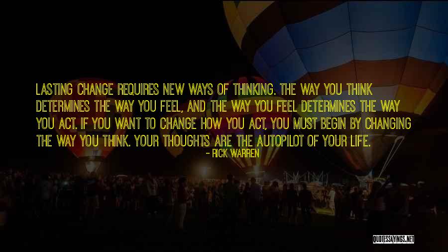 Change Your Thoughts Quotes By Rick Warren