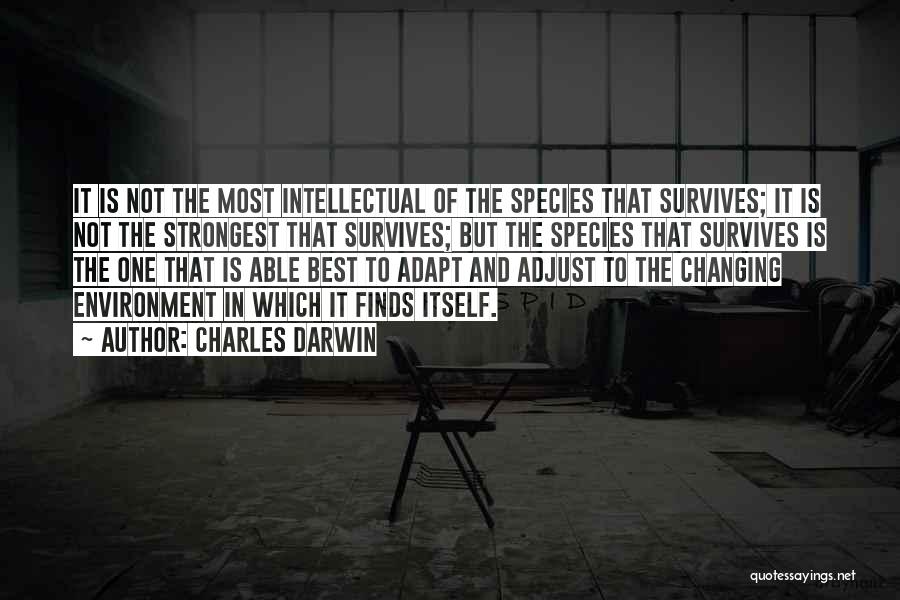 Changing Environment Quotes By Charles Darwin