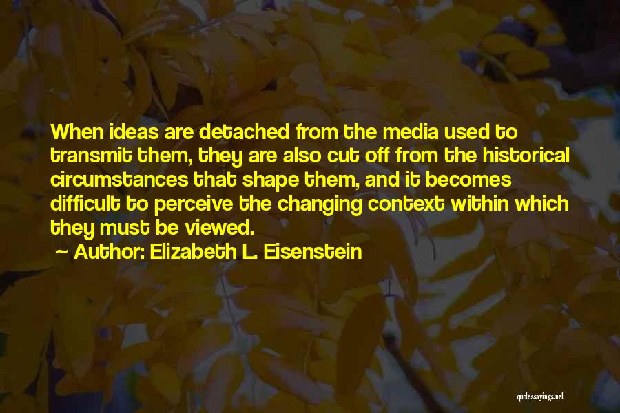Changing My Perspective Quotes By Elizabeth L. Eisenstein