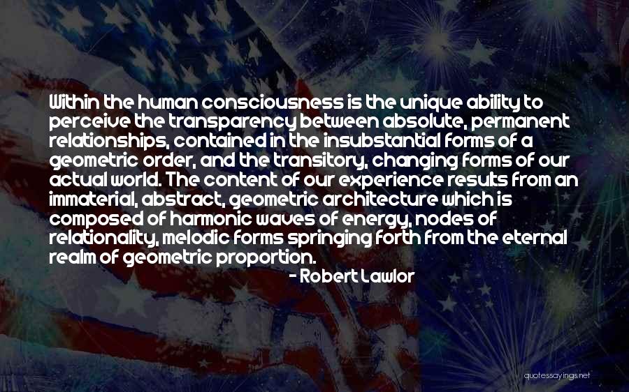 Changing Our World Quotes By Robert Lawlor