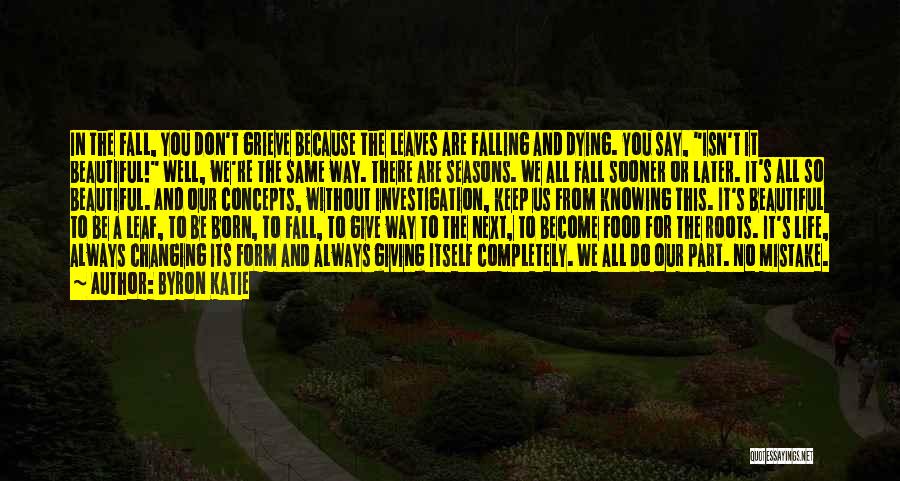 Changing Seasons Fall Quotes By Byron Katie