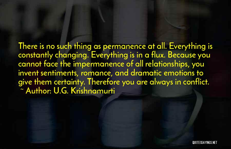 Changing The Face Quotes By U.G. Krishnamurti