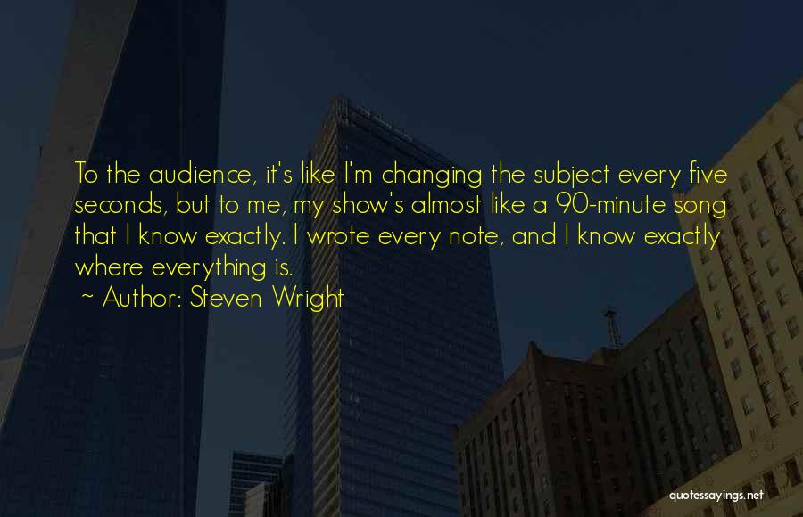 Changing The Subject Quotes By Steven Wright