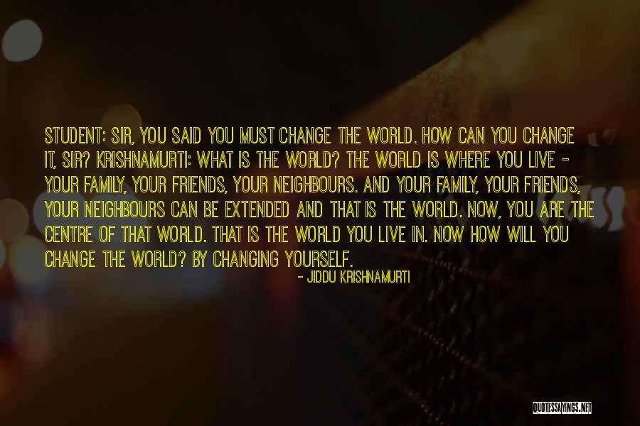 Changing Where You Live Quotes By Jiddu Krishnamurti