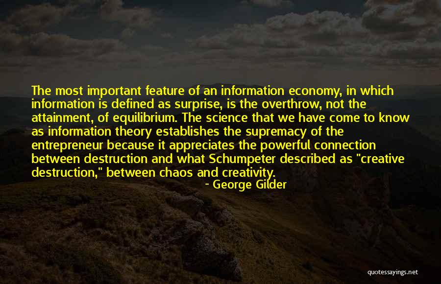 Chaos And Creativity Quotes By George Gilder Chaos And Creativity Quotes By George Gilder