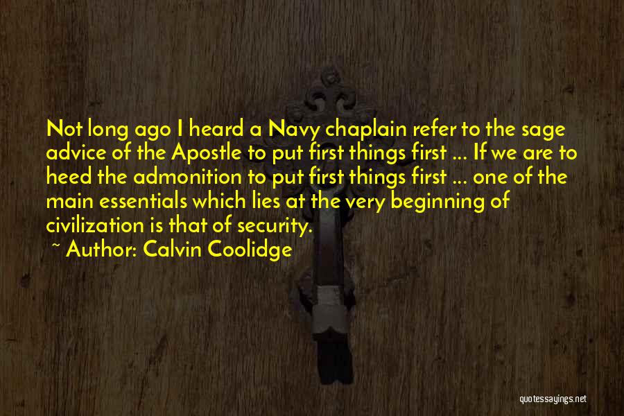 Chaplain Quotes By Calvin Coolidge