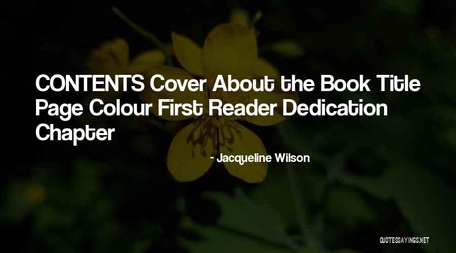 Chapter Title Quotes By Jacqueline Wilson Chapter Title Quotes By Jacqueline Wilson