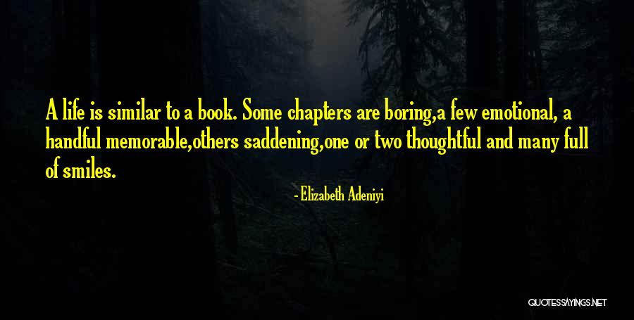 Chapters In Your Life Quotes By Elizabeth Adeniyi