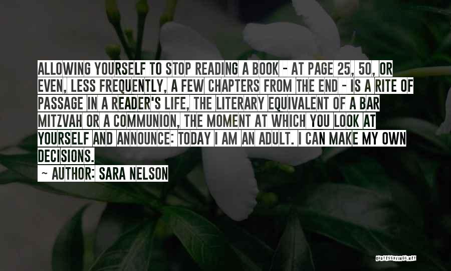 Chapters In Your Life Quotes By Sara Nelson