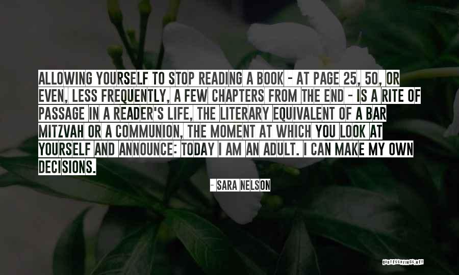 Chapters In Your Life Quotes By Sara Nelson