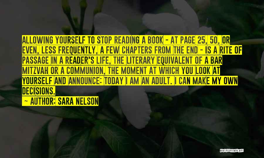 Chapters Of Our Life Quotes By Sara Nelson