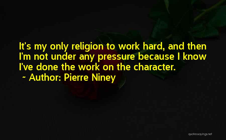 Character And Hard Work Quotes By Pierre Niney