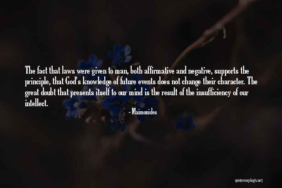 Character And Intellect Quotes By Maimonides