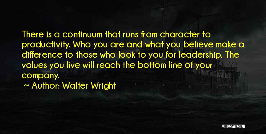 Character And Leadership Quotes By Walter Wright
