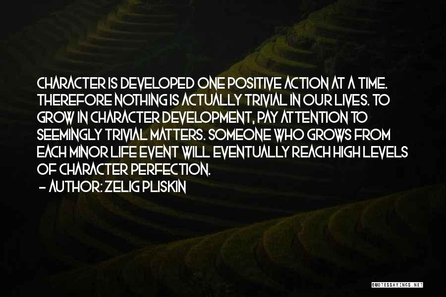 Character Development Quotes By Zelig Pliskin