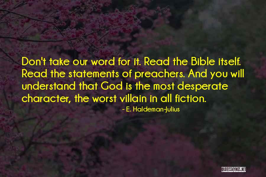 Character From The Bible Quotes By E. Haldeman-Julius