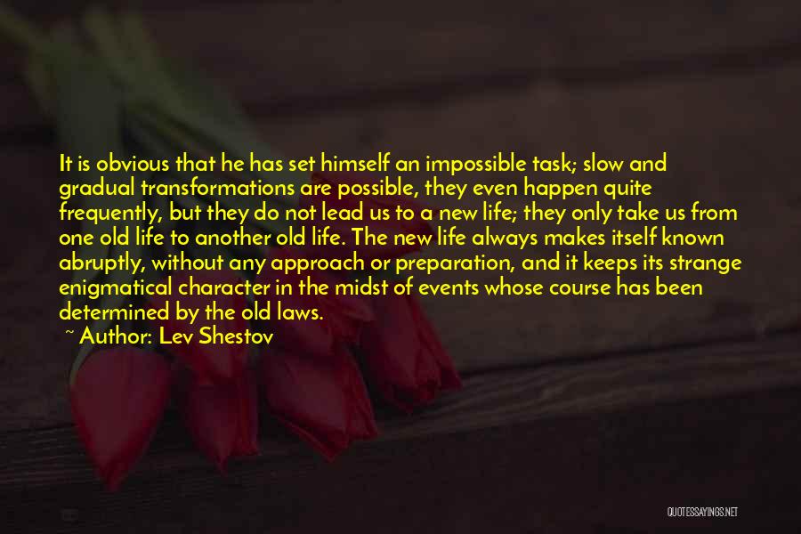 Character Is Determined Quotes By Lev Shestov